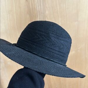 bp Black Braided Straw Sun Hat